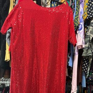 Cherish Red Sequin Dress